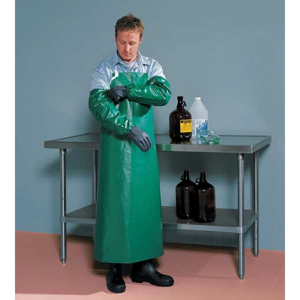 Tingley SAFETYFLEX Chemical Resistant Sleeves, 18 in Length, 17 mil Thick, Welded Seam, Green, 1 PR - S41108