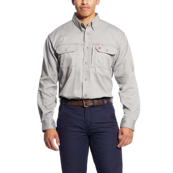 Ariat Men's Flame-Resistant Shirt, 8.9 cal/sq cm, S, Cotton - 10019063