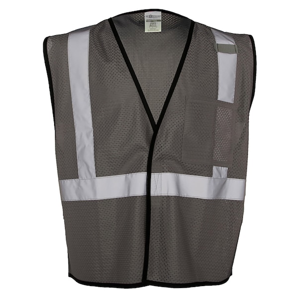 Kishigo 2X-3X, Gray Enhanced Visibility Mesh Vest - B131-2X-3X