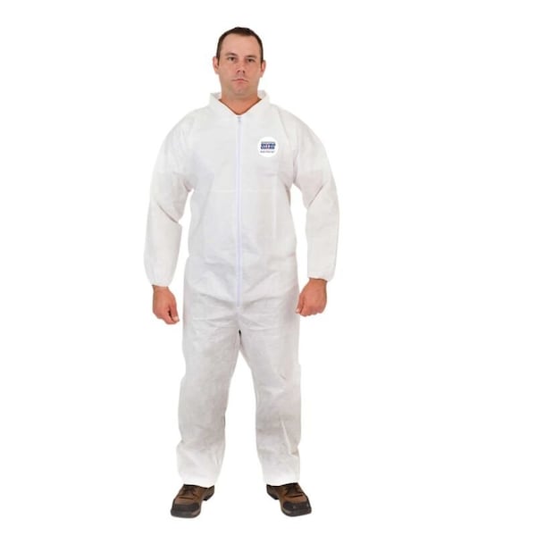 Bodyfilter 95+ Disposable Coverall, Collared, 3XL, Non-Woven Laminate, Zipper, Elastic Cuff, Open Ankle, 25 PK - 4012-3XL