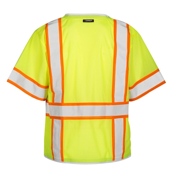 Kishigo High Visibility Vest, Class 3, XL, Lime - 1550-XL