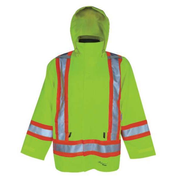 Viking Hi-Viz Insulated Safety Jacket, Polyester, Polyurethane, Class 3 Type R, Green, S - 6410JG-S