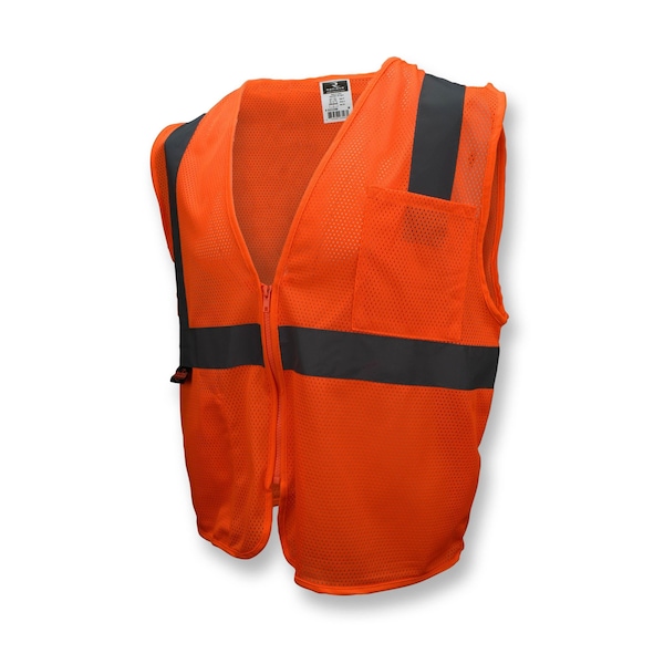 Radians Hi-Vis Economy Safety Vest M Class 2 U-Block Back, , Zipper 2 Pockets - SV2ZOMM