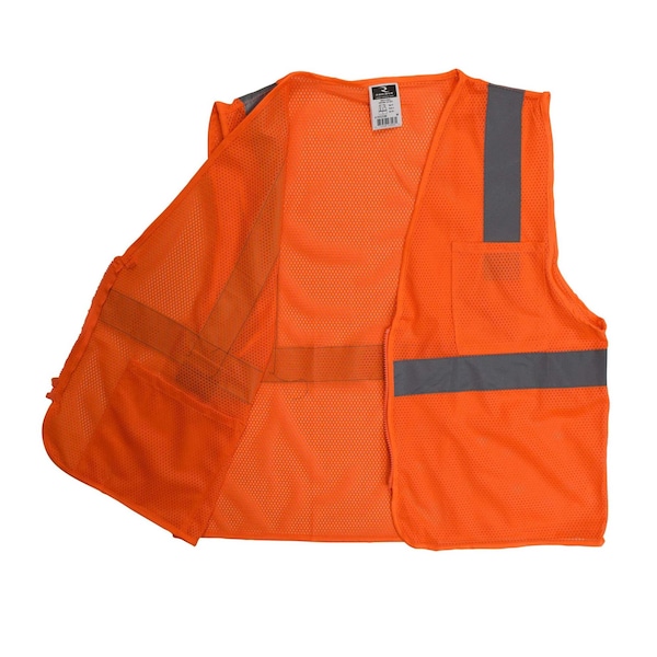 Radians Hi-Vis Economy Safety Vest M Class 2 U-Block Back, , Zipper 2 Pockets - SV2ZOMM