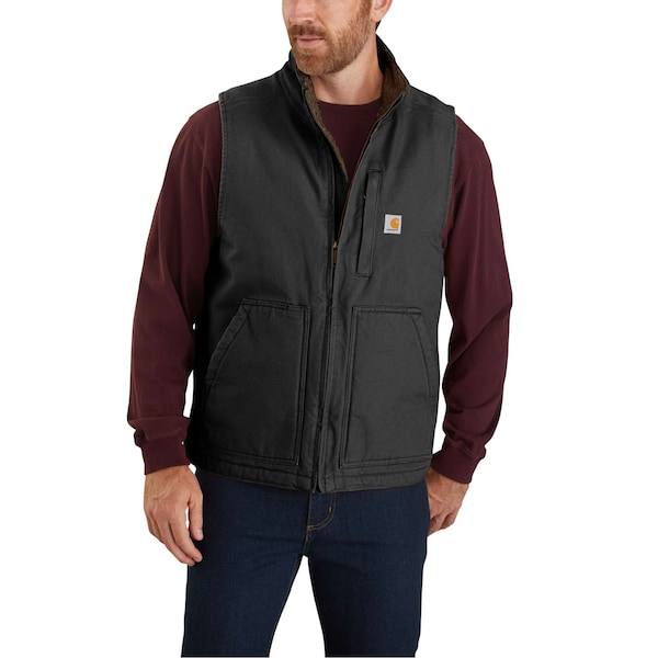 Carhartt OV4277 M LseFit WshDck Lnd Mcknck Vst - 104277-BLK