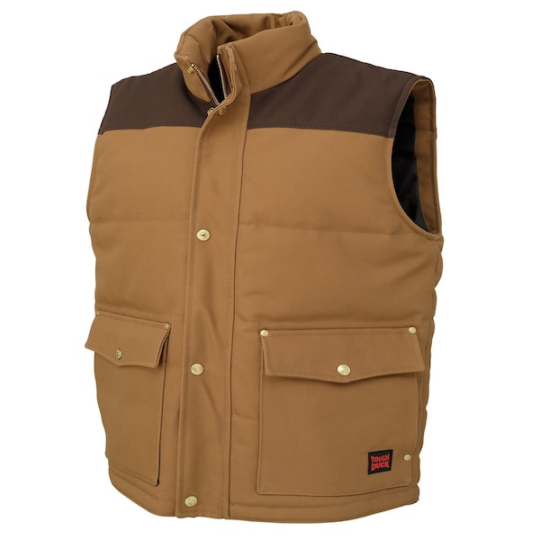 Tough Duck Woodsman Duck Vest Brown, 3XL - WV082