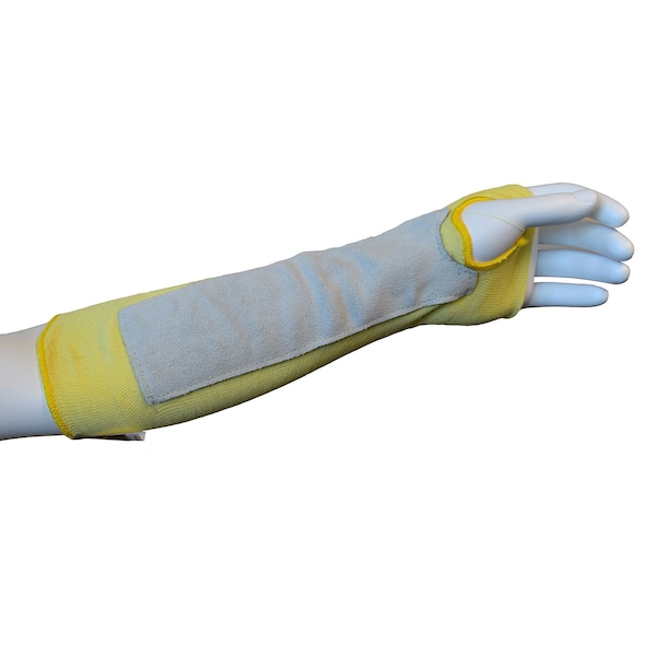 Cordova 14-INCH KEVLAR SLEEVE, 2-PLY KNIT, LEATHER PAD & THUMB SLOT, ANSI CUT LEVEL A3 - 3014TLP