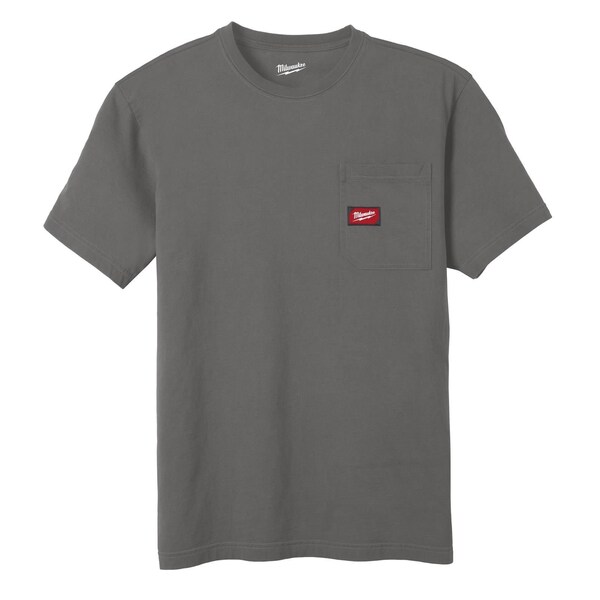 Milwaukee Hand Trucks Gridiron L Short Sleeve Men's Round Neck Gray Tee Shirt - 605G-L