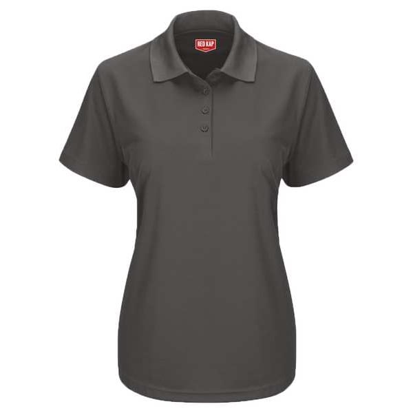 Red Kap Women's Short Sleeve Polo, Polyester, Buttons Closure, 0 Pocket(s), M - SK97CH SS M