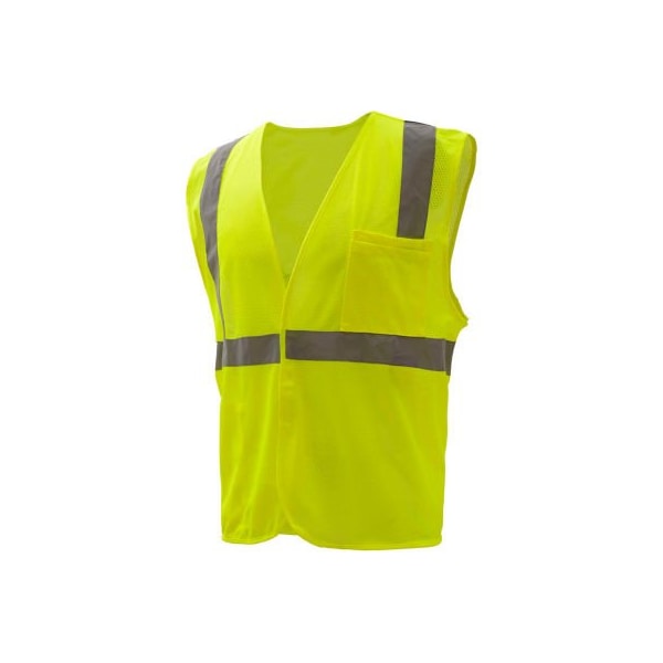 Gss Safety Hi-Vis FR Safety Vest 4XL Class 2 , Hook & Loop - 3501-4X