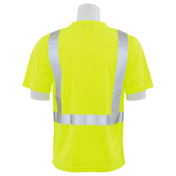 Deltaplus Hi-Vis Short Sleeve Shirt with UPF 50+ Protection, 0.528 Hi Viz Lime, XL - 62552
