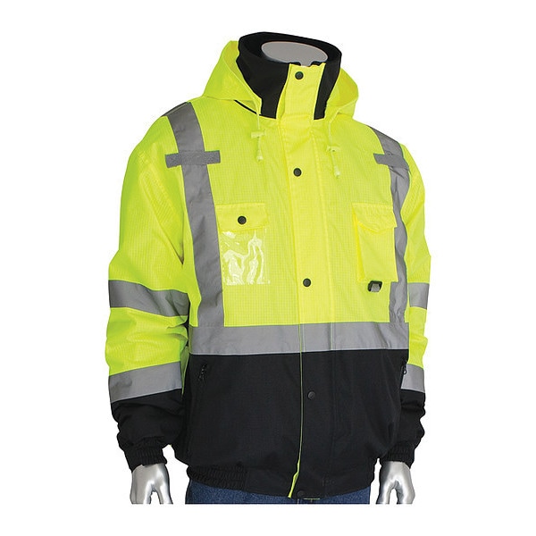 Pip Jacket With Black Trim Body And Cuffs, 100% Polyester 300D Oxford with PU Coating, L - 333-1770-LY/L