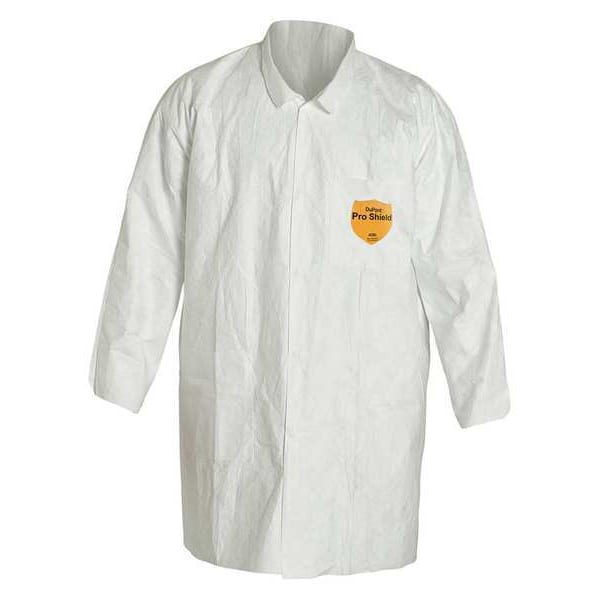 Dupont Disposable Lab Coat, 7XL, Tyvek(R) 400, Snaps, Open Cuff, Serged Seam, 30 PK - TY212SWH7X003000