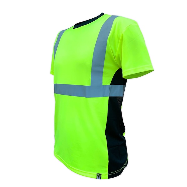 Safetyshirtz SS360 Basic Class 2 T-Shirt w/ vented sides, Safety Green, 2XL - 45120401XXL