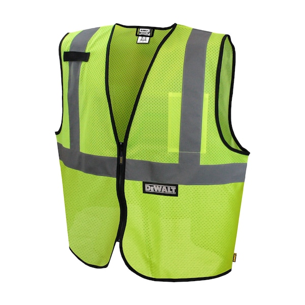 Dewalt HI-Vis Economy Vest Xl Class 2 , Zipper Closure 1 Mic Tab - DSV220-XL