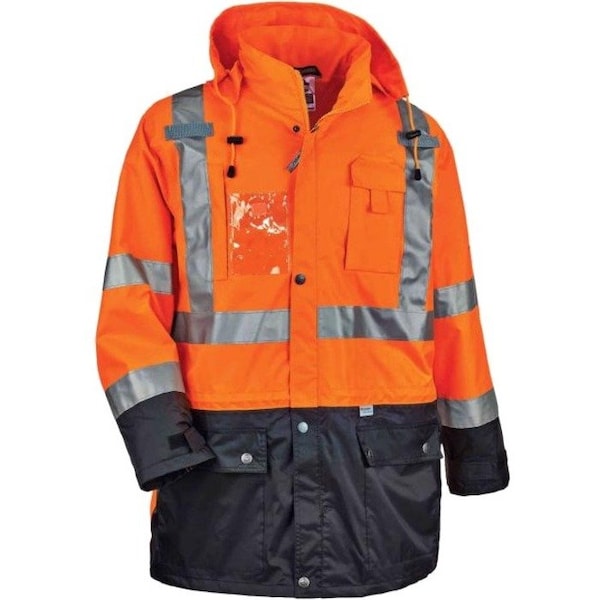 Ergodyne Hi-Vis Thermal Jacket Kit, 300D Oxford Polyester, Hi-Viz Orange, 2XL - 8388