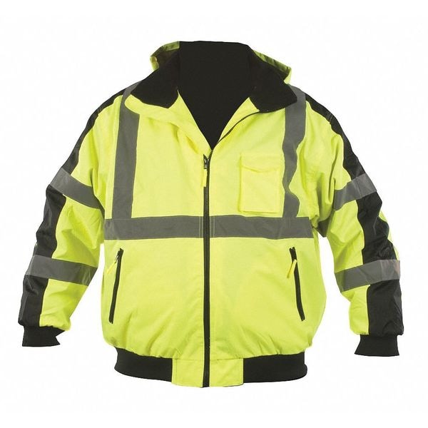 Utility Pro Hi-Vis Bomber Jacket, Teflon Fabric, Hi-Viz Yellow, Xl - UHV575-XL