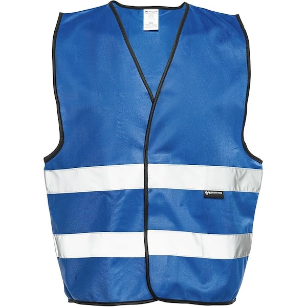 Northmon Safety Two Band Reflective Solid Safety Vest, 103 Series, Royal Blue, L/XL - NM-SV-103-RB-L/XL