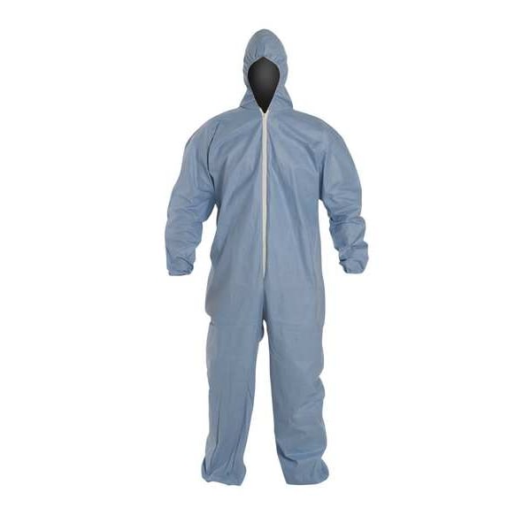 Dupont Coveralls, LG, 29 in Inseam, ProShield(R) 6 SFR, Zipper - TM127SBULG002500