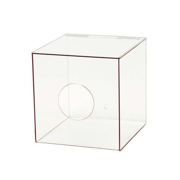 Condor Protection Dispenser, PETG, clear, 10 x 10 x 10" - 3UZG3