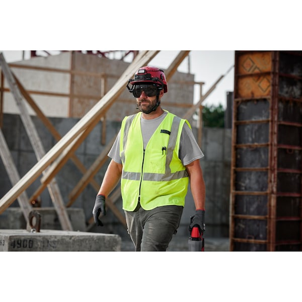 Milwaukee Tool Class 2 High Visibility Yellow Mesh One Pocket Safety Vest - S/M (CSA) - 48-73-2251