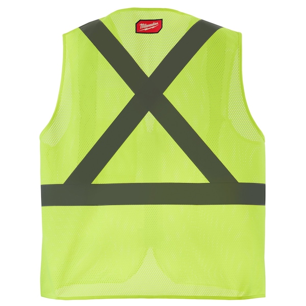 Milwaukee Tool Class 2 High Visibility Yellow Mesh One Pocket Safety Vest - S/M (CSA) - 48-73-2251