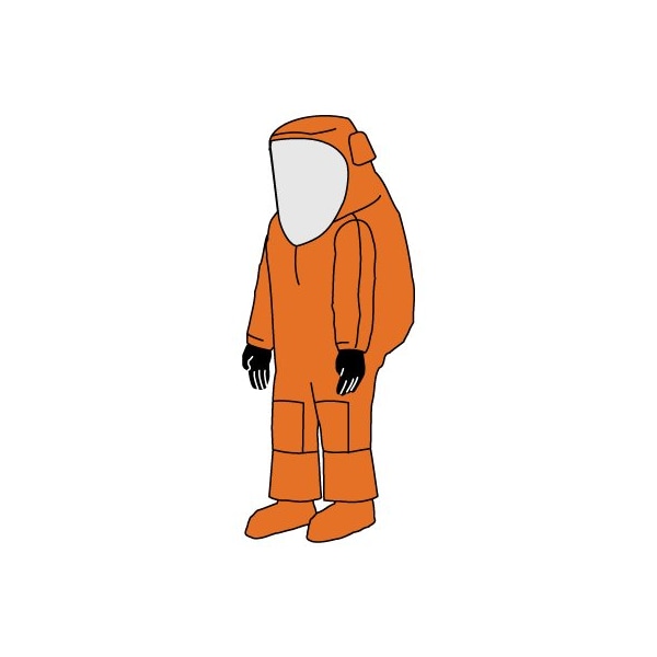 Kappler Zytron 500 Vapor Total Encapsulating Suit, HazMat Model, Orange, 2X/3X - Z5H583OR2X3X
