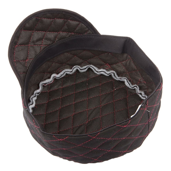 Forney Quilted Black Skull Cap, Size 7-3/8 - 55855