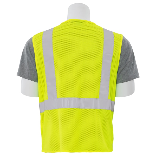 Deltaplus Vest, ANSI, Hi-Viz, Lime, Zipper Closure, 6XL - 14632