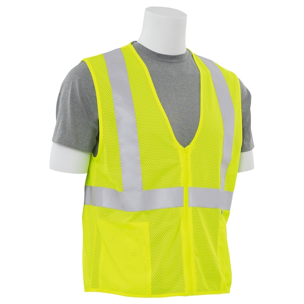 Deltaplus Vest, ANSI, Hi-Viz, Lime, Zipper Closure, 6XL - 14632