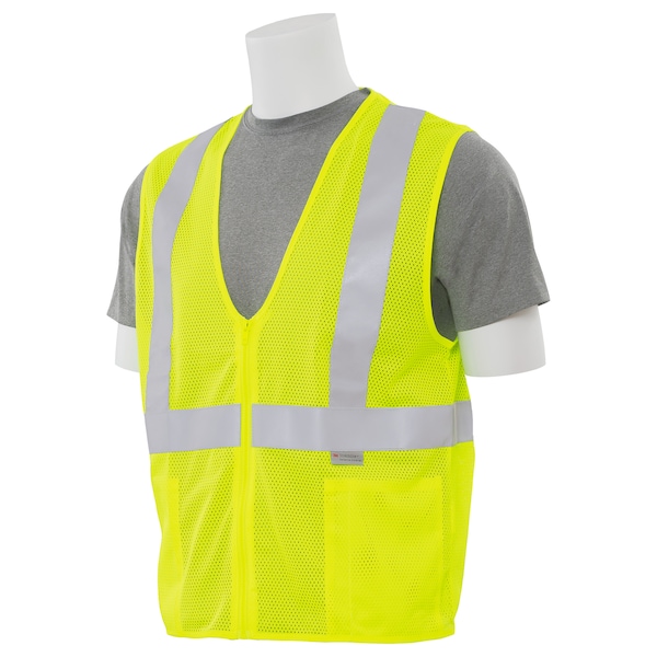 Deltaplus Vest, ANSI, Hi-Viz, Lime, Zipper Closure, 6XL - 14632