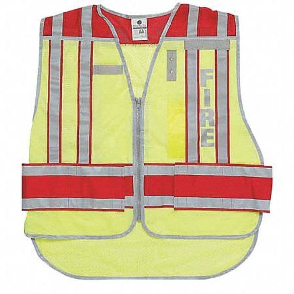 Zoro Select M To XL Fire Safety Vest, Lime/Red - 4003BV-M-XL
