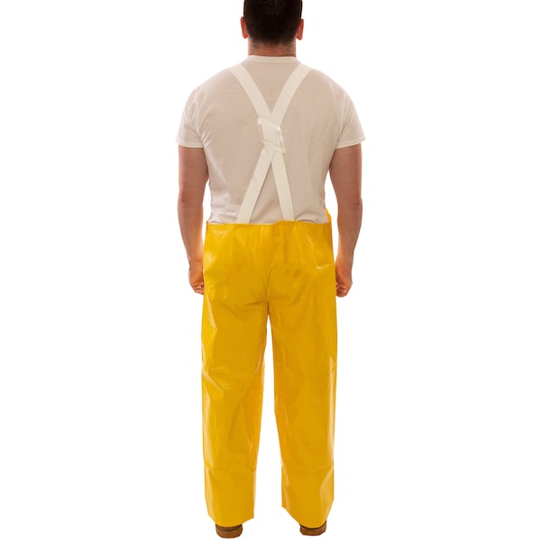 Tingley Rain Bib Overall, PVC, 31 in Inseam, 18 mil Thickness, Yellow, XL - O32007