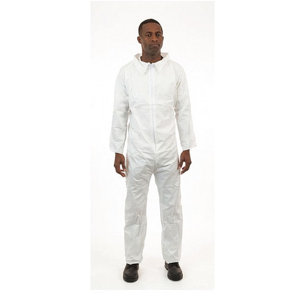 International Enviroguard Disposable Coverall, XL, SMS, Zipper, Elastic Cuff, Open Ankle, Serged Seam - 2222