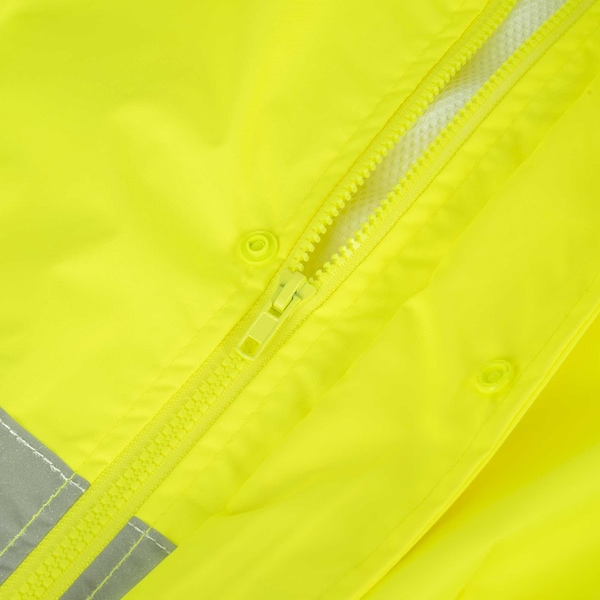 Pioneer Oxford PVC Hi Viz Rain Suit, Green, 4XL, 150 Denier Oxford Polyester with PU Backing, 0.18 mm Thick - V1080360U-4XL
