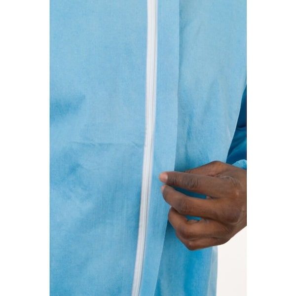 International Enviroguard Coverall, XL, Flame Resistant Fabric, Zipper with Storm Flap, Elastic Cuff, Serged Seam - 9015-XL