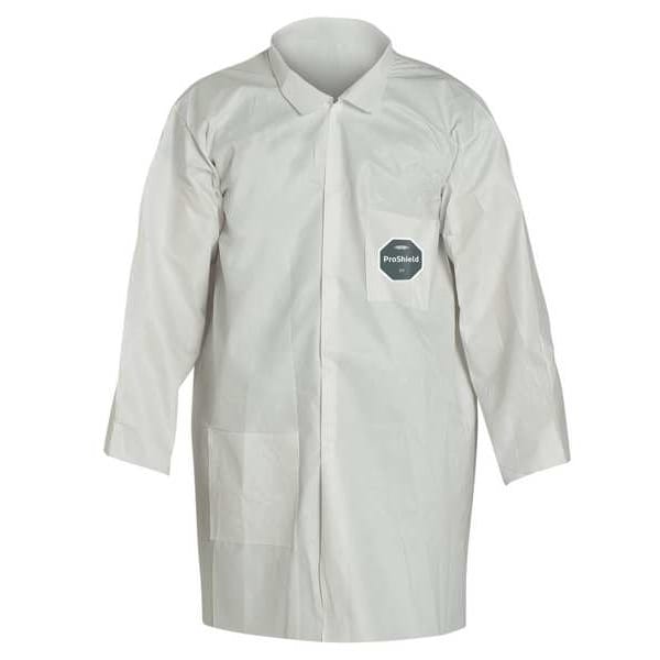 Dupont ProShield 60 Disposable Lab Coat, ProShield(R), Snaps Closure, White, 2XL, 30 PK - NG212SWH2X003000