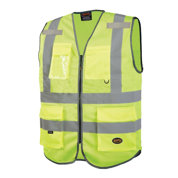 Pioneer Multi Pocket Mesh Vest, Green, XS - V1024860U-XS