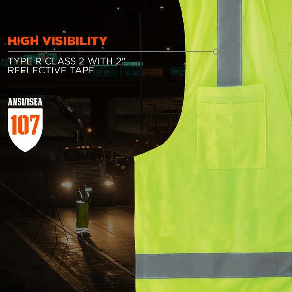 Ergodyne Lime Type R Class 2 Economy Surveyors Ve - 8249Z