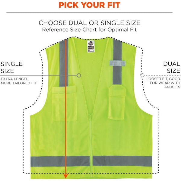 Ergodyne Lime Type R Class 2 Economy Surveyors Ve - 8249Z