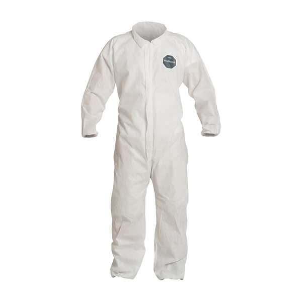 Dupont Disposable Coverall, Collared, 6XL, SMS, Zipper, Elastic Cuff, Elastic Ankle, Serged Seam - PB125SWH6X002500