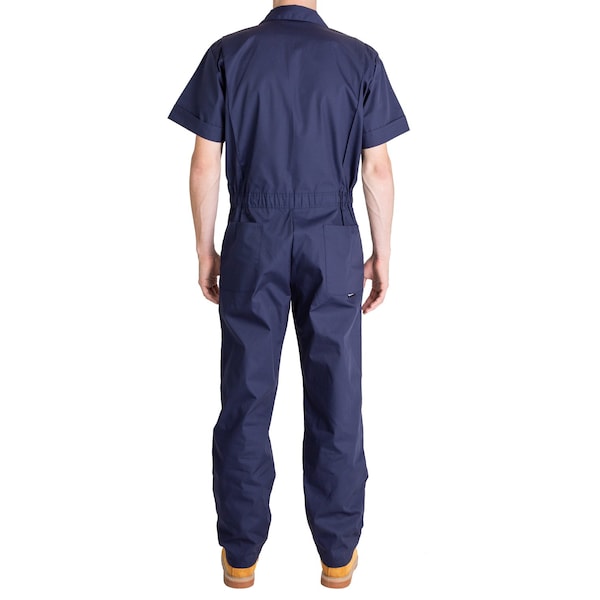 Berne Coverall, Poplin, Short Sleeve, 2XL, Tall, Navy, Size 2XLT - P700