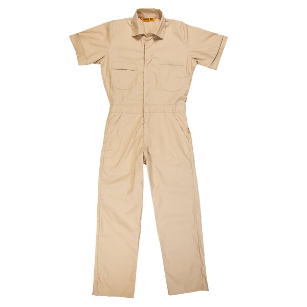 Berne Coverall, Poplin, Short Sleeve, 2XL, Tall, Navy, Size 2XLT - P700