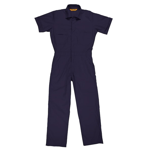 Berne Coverall, Poplin, Short Sleeve, XL, Regular, Navy, Size XL - P700