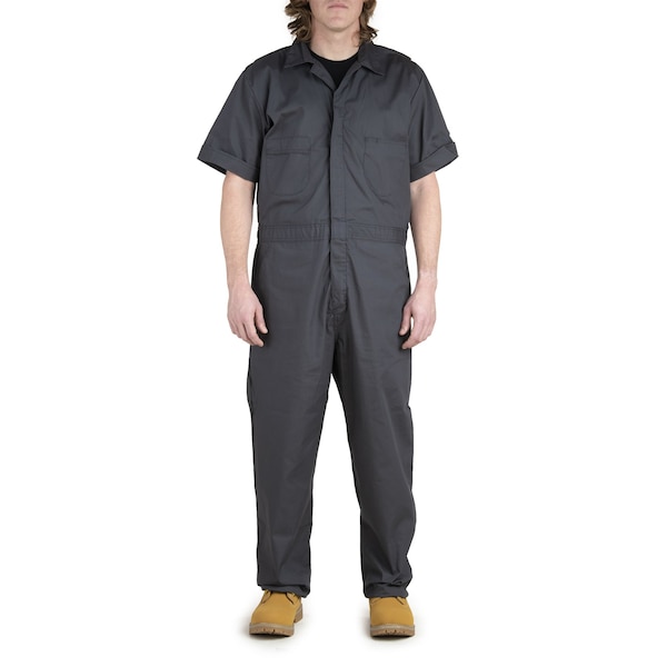 Berne Coverall, Poplin, Short Sleeve, XL, Regular, Navy, Size XL - P700