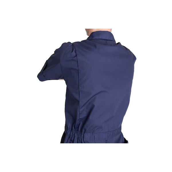 Berne Coverall, Poplin, Short Sleeve, XL, Regular, Navy, Size XL - P700
