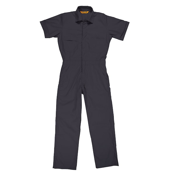 Berne Coverall, Poplin, Short Sleeve, XL, Regular, Navy, Size XL - P700