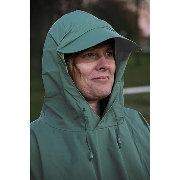 Boulder Creek Boulder Creek Green PVC-Coated Nylon Rain Poncho One Size Fits All - 60360CM