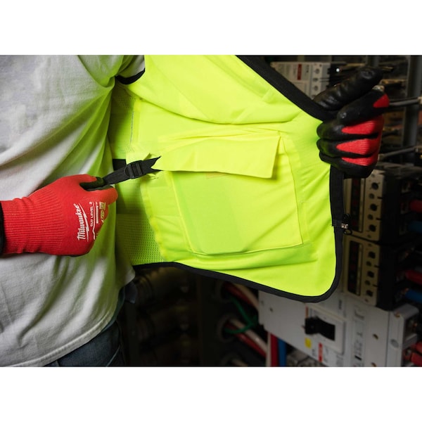 Milwaukee Tool Class 2 High Visibility Yellow Performance Safety Vest - L/XL (CSA) - 48-73-5082