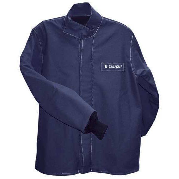 Salisbury FR Jacket, 8 cal/sq cm, M, 7 oz 100% Flame-Resistant Treated Cotton, Zipper Closure - ACC832BLM